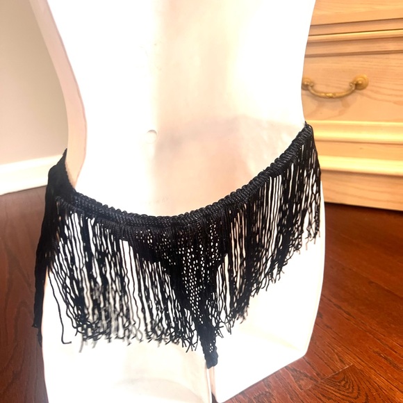 NWT vintage black with lace in French fishnet panties - Picture 9 of 15
